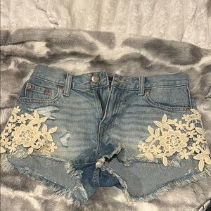 Aeropostale Vintage High Rise Denim Shorts